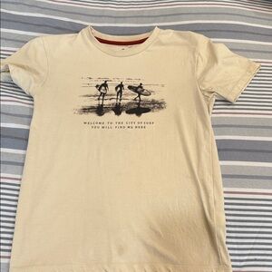 Kids Cream Surf Graphic Short Sleeve Tee - Unbranded